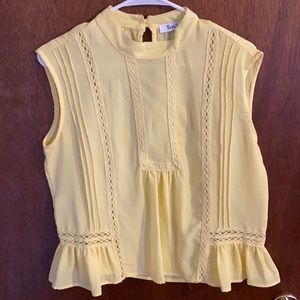 Yellow Spring Sleeveless Shirt